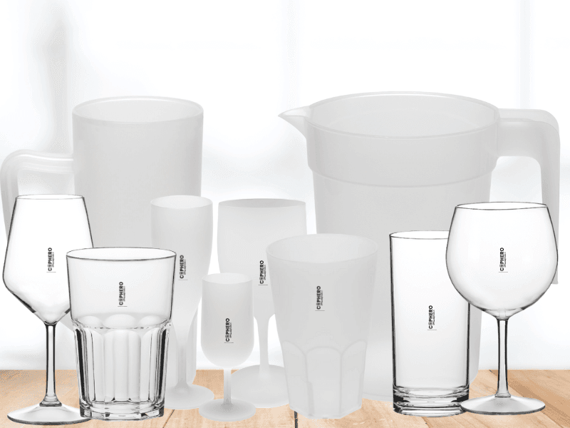 Bicchieri Riutilizzabili Eco Cup Da 25/33cl (capacità Utile/totale). In Polipropilene Trasparente, Senza BPA, Made In France. Perfetti Per Feste, Eventi, Matrimoni.